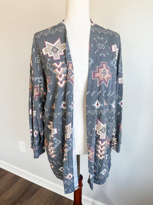 Aztec Print Cardigan XL