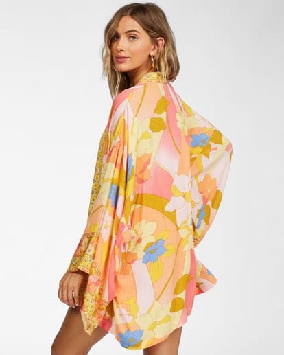 Multi Color Floral Kimono M/L