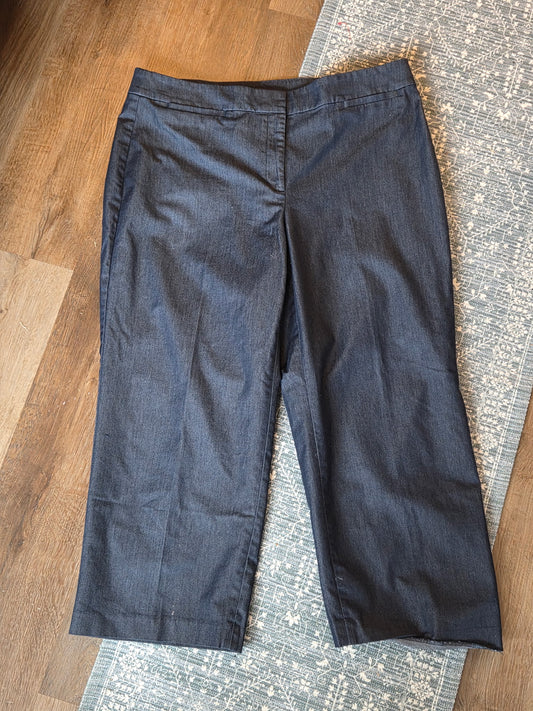 Dark Wash Denim Trousers 16W