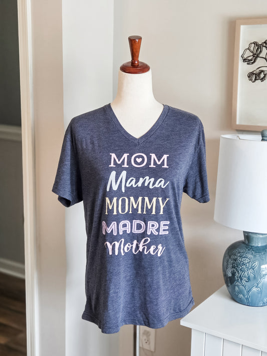 Navy Mom Tee M
