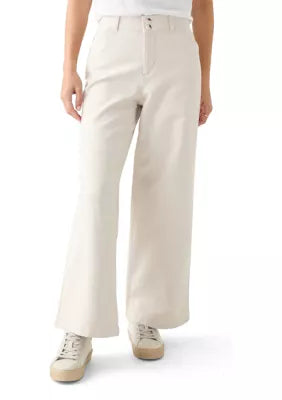 Khaki High Rise Wide Leg Pants 18W