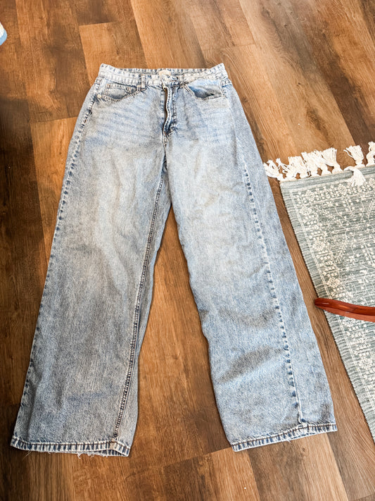 Acid Wash Wide Leg Jeans 9/29