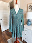 NWT Green Brown Floral Dress XL