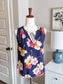 Navy Floral Tank XS