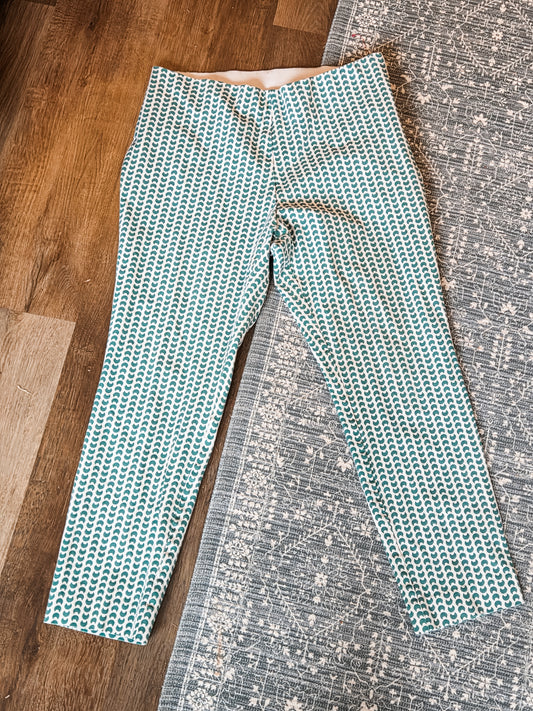 Green Print Pants 10