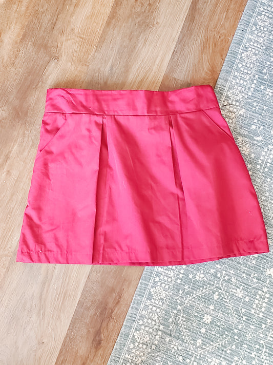 Burgundy Mini Skirt L