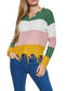 Colorblock Cropped Sweater L