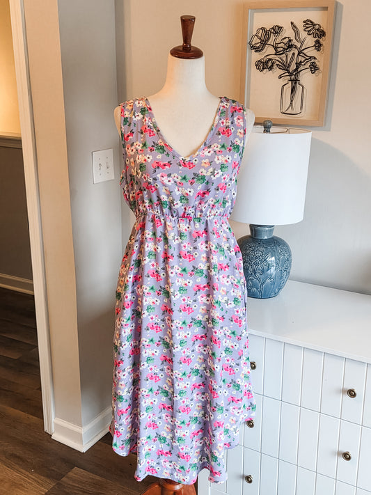 NEW Purple Floral Dress S, M