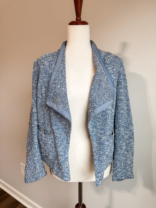 Blue Textured Blazer MP