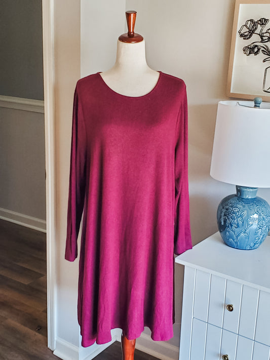 Burgundy Dress XL