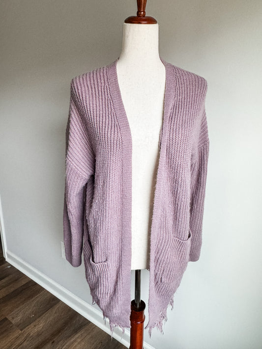 Purple Open Cardigan L