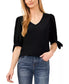 Black Swiss Dot Top XL