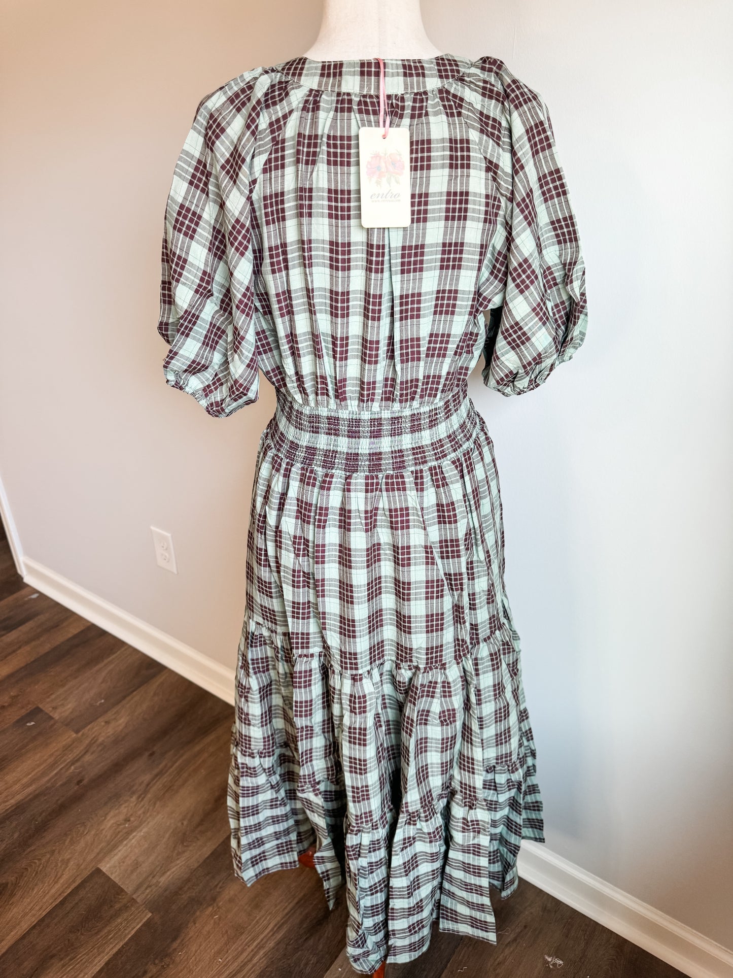 Plaid Dress :: Mauve+Sage