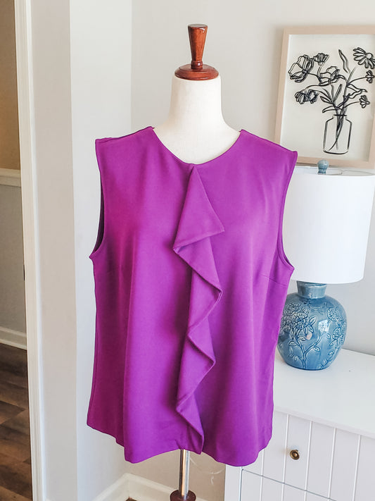 Purple Ruffled Top XL