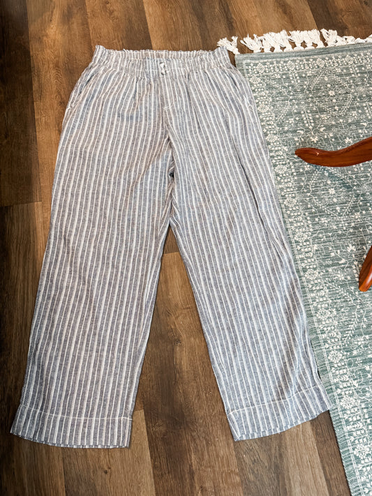 Gray Striped Pants L