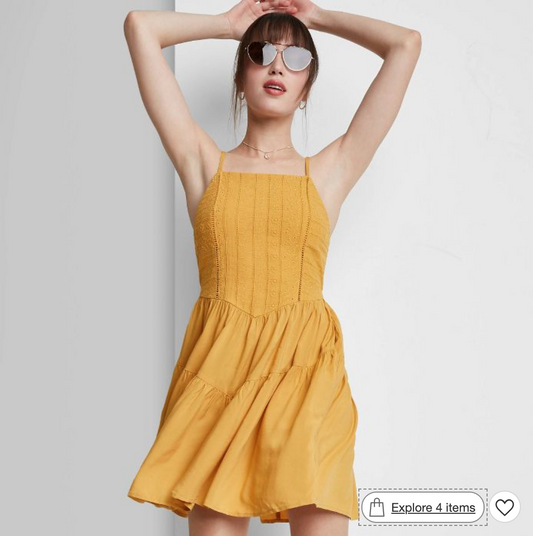 Mustard Tunic/Mini Dress S