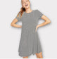 Black White Striped Dress M