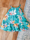 Green Floral Dress 4T