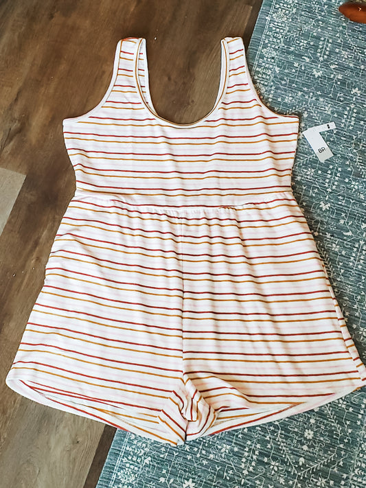 NWT Striped Romper 2X