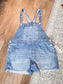 NWT Denim Shortalls XL