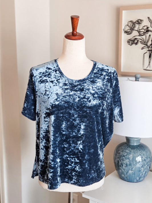Teal Velvet Top XXL