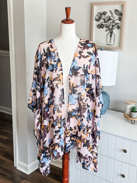 Floral Maternity Kimono 2X