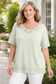 Pale Green Short Sleeve Sweater 1X
