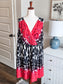 Black Red Print Dress 18/20W