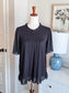Black Ruffled Blouse M