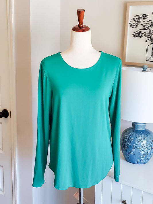 Green Long Sleeve Top M