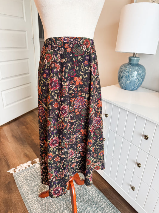 Multi Color Floral Skirt L/XL