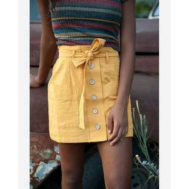 Mustard Cotton Skirt M