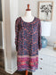 Navy Orange Pink Floral Dress L