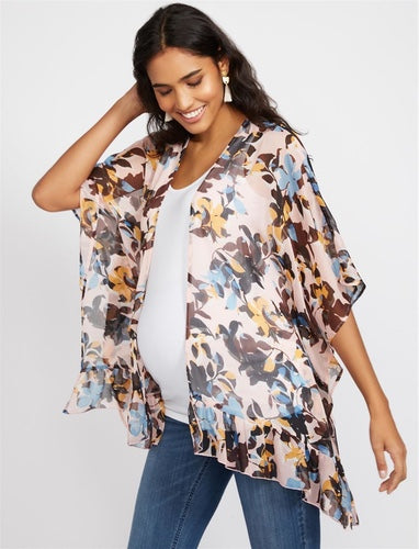 Floral Maternity Kimono 2X