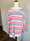 Multi Color Striped Sweater 3X