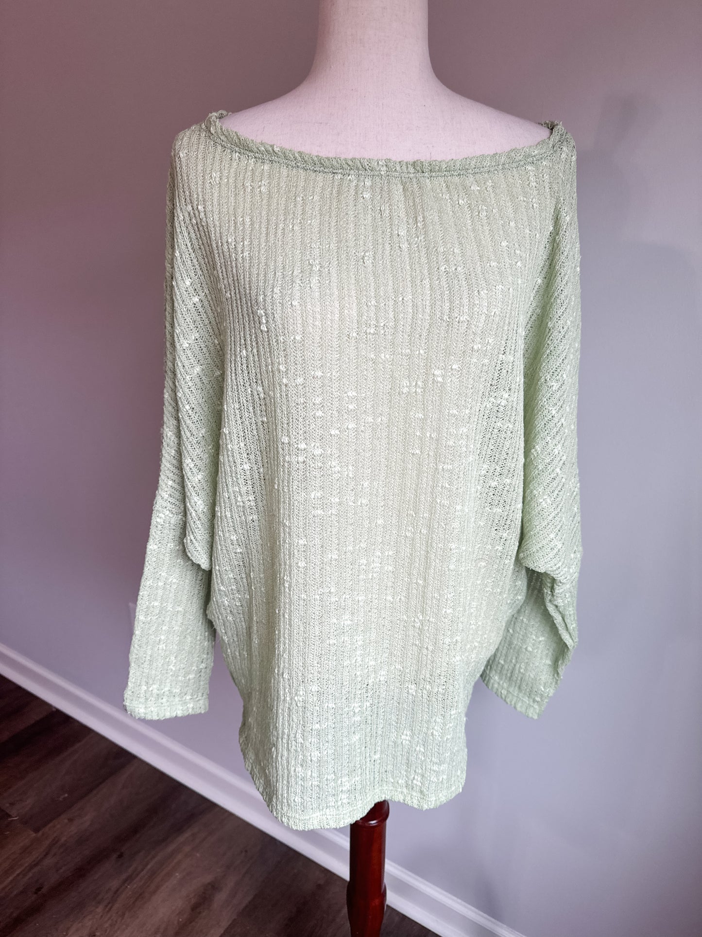 Green Textured Top XL