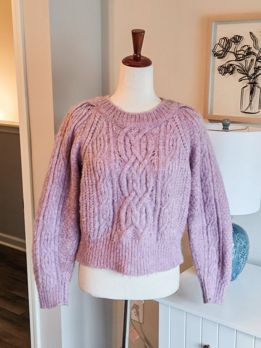 Lilac Cropped Sweater S
