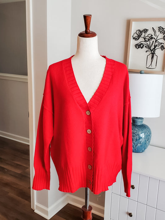 Red Cardigan M