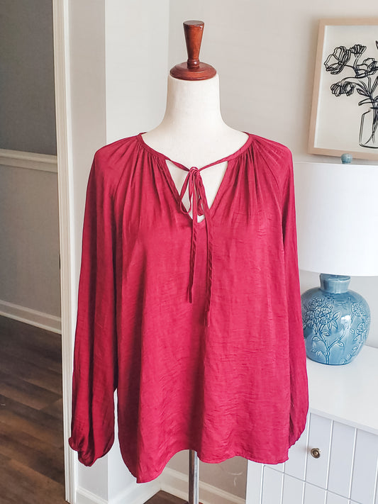 Burgundy Silky Top M