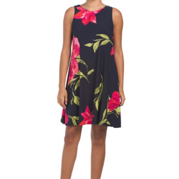 Navy Floral Dress 14