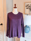 Purple Ribbed Sweater L