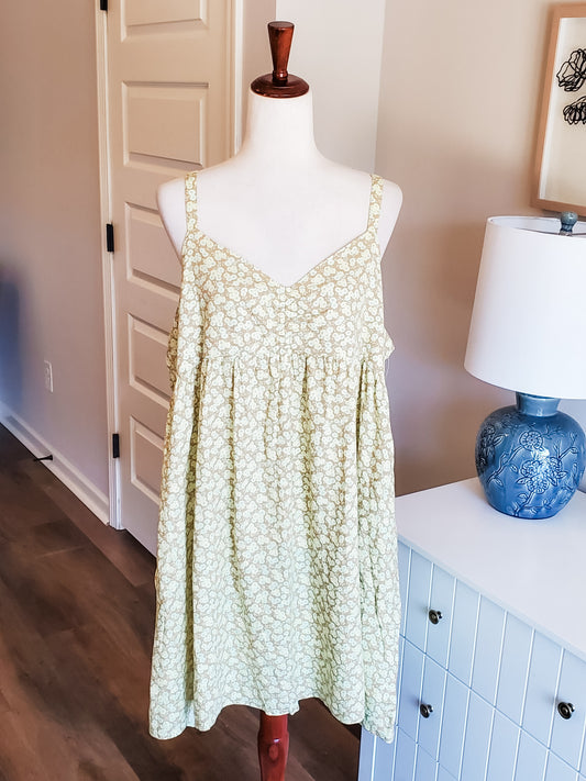 NWT Green Yellow Brown Sundress 1X