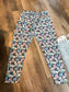 Gray Postage Stamp Leggings L-1X