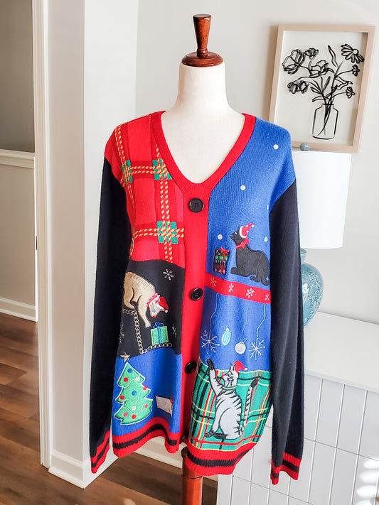 Christmas Cat Sweater XXL