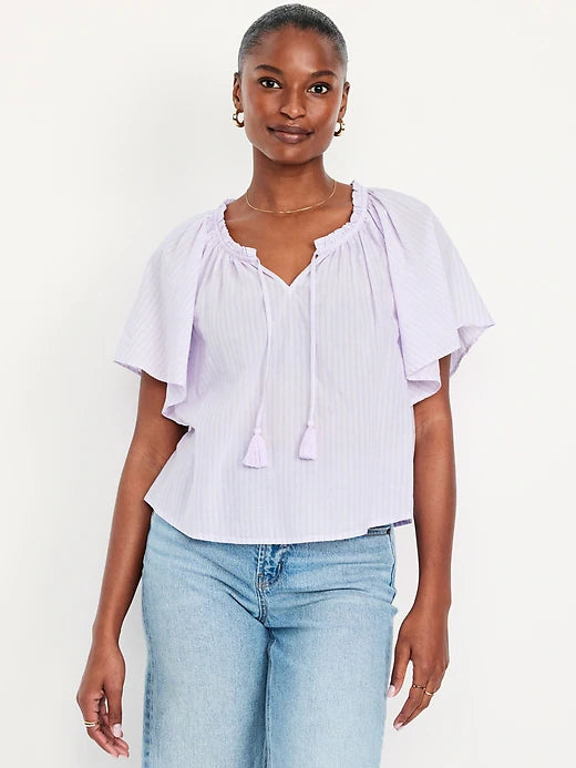 Purple Cotton Top L