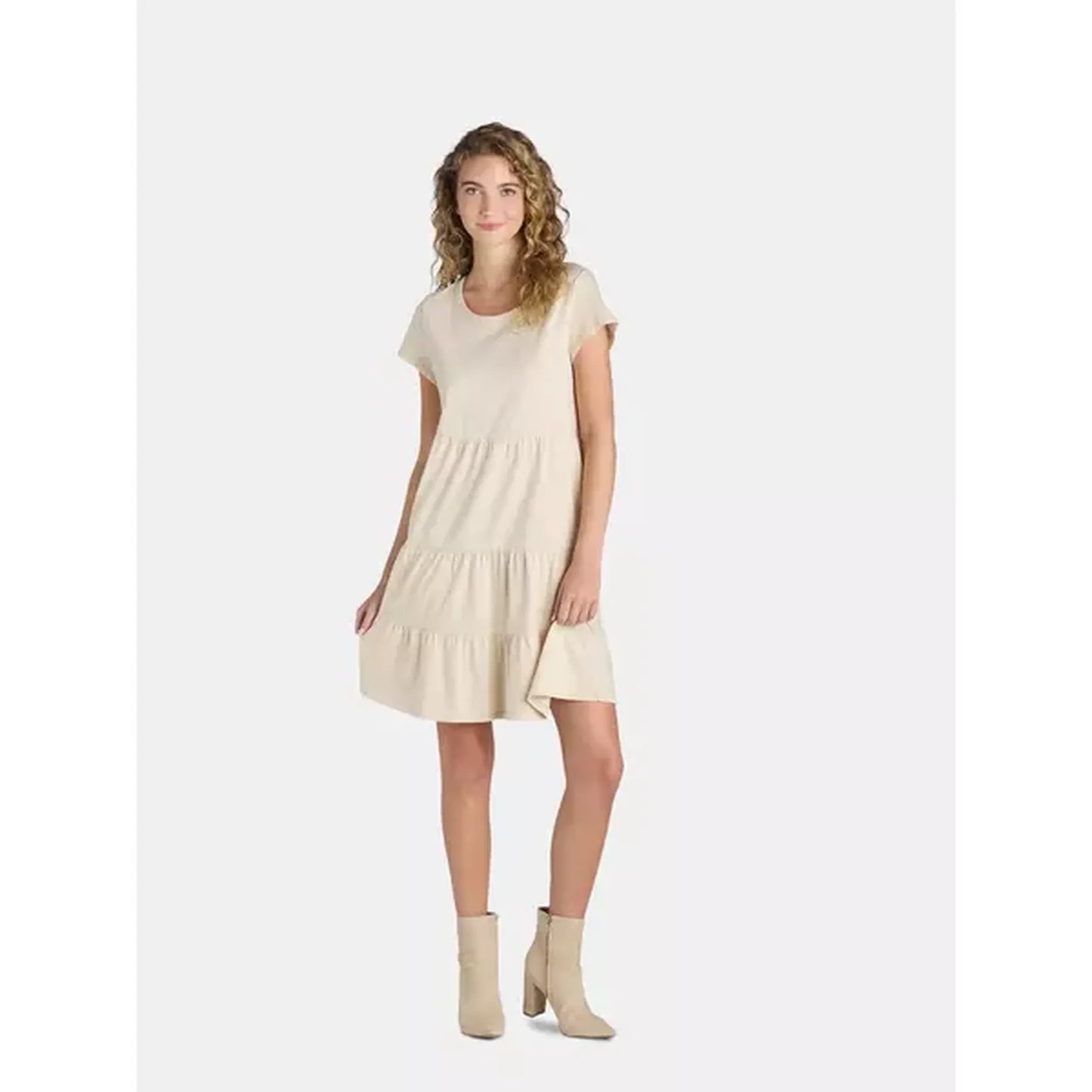 Tan Cotton Dress XS