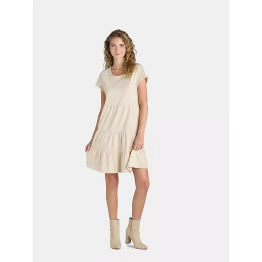 Tan Cotton Dress XS