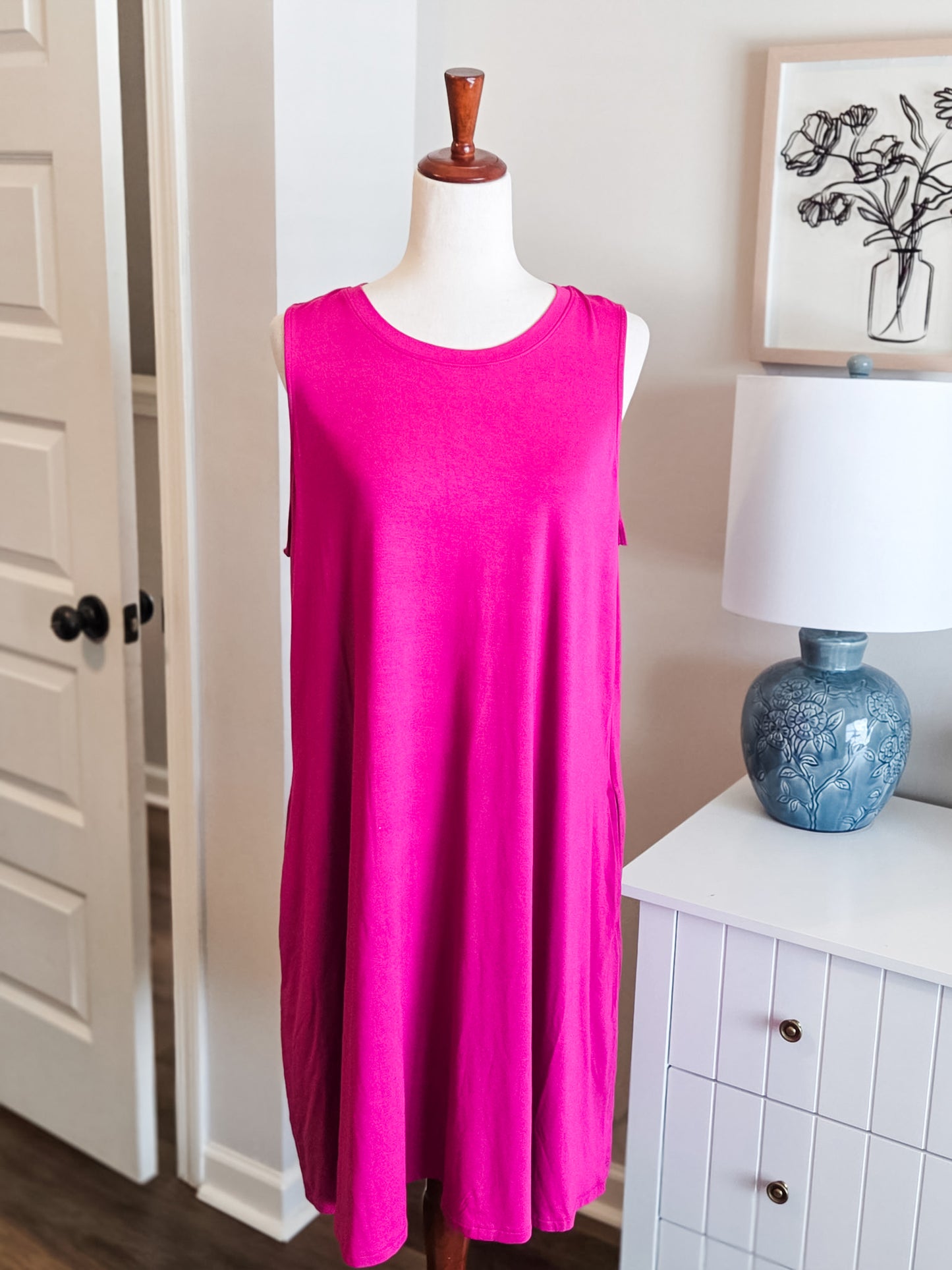 Fuchsia Tank Dress XL