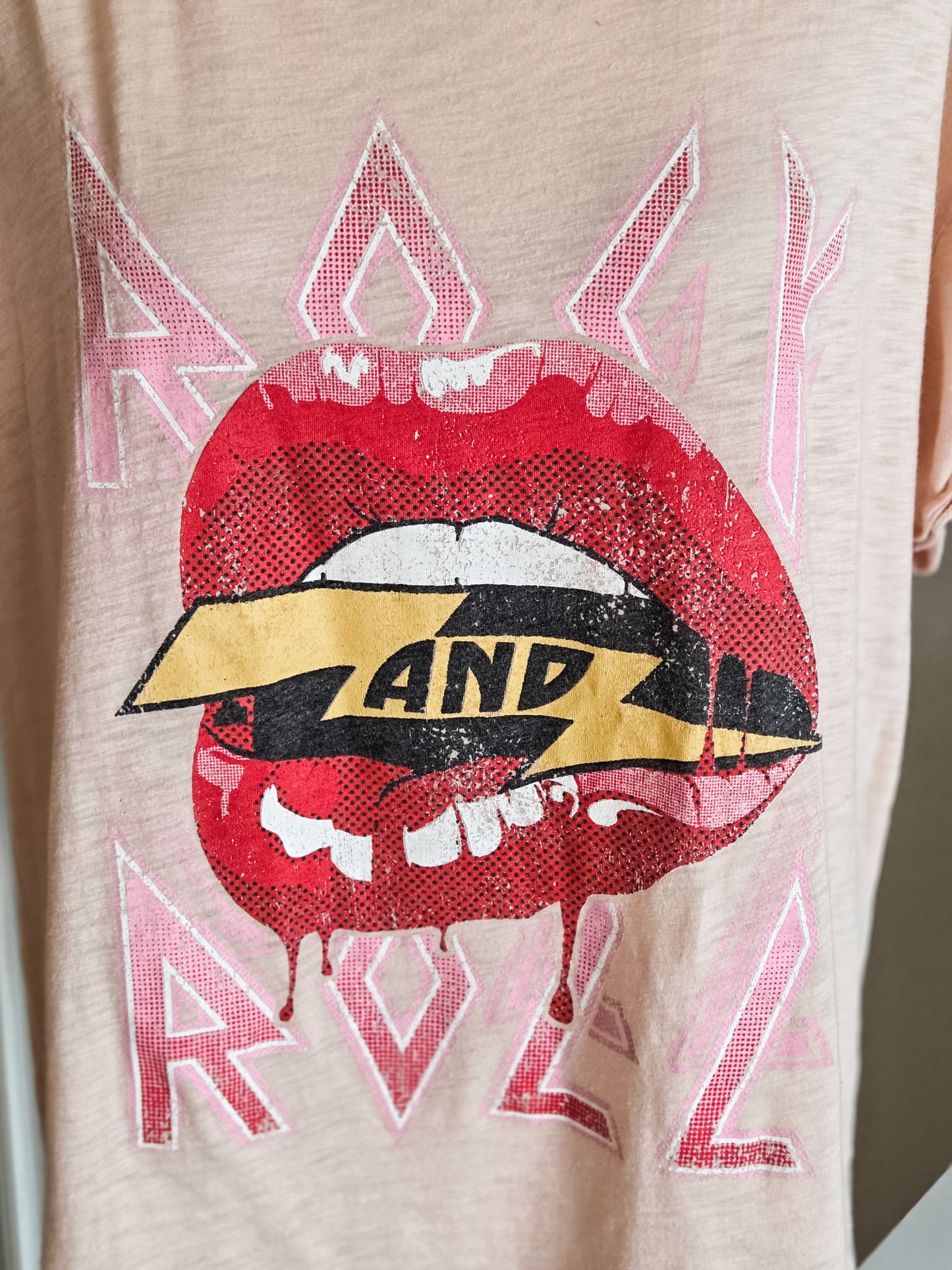 Pink “Rock and Roll” Tee S