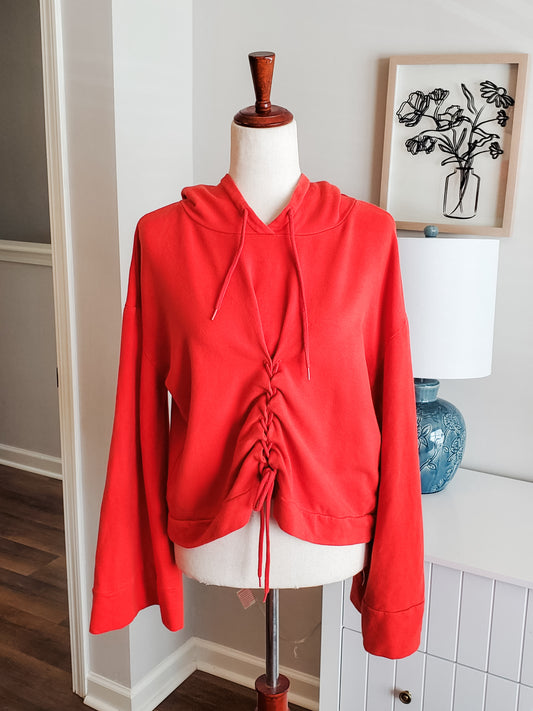 Red Cropped Sweatshirt M